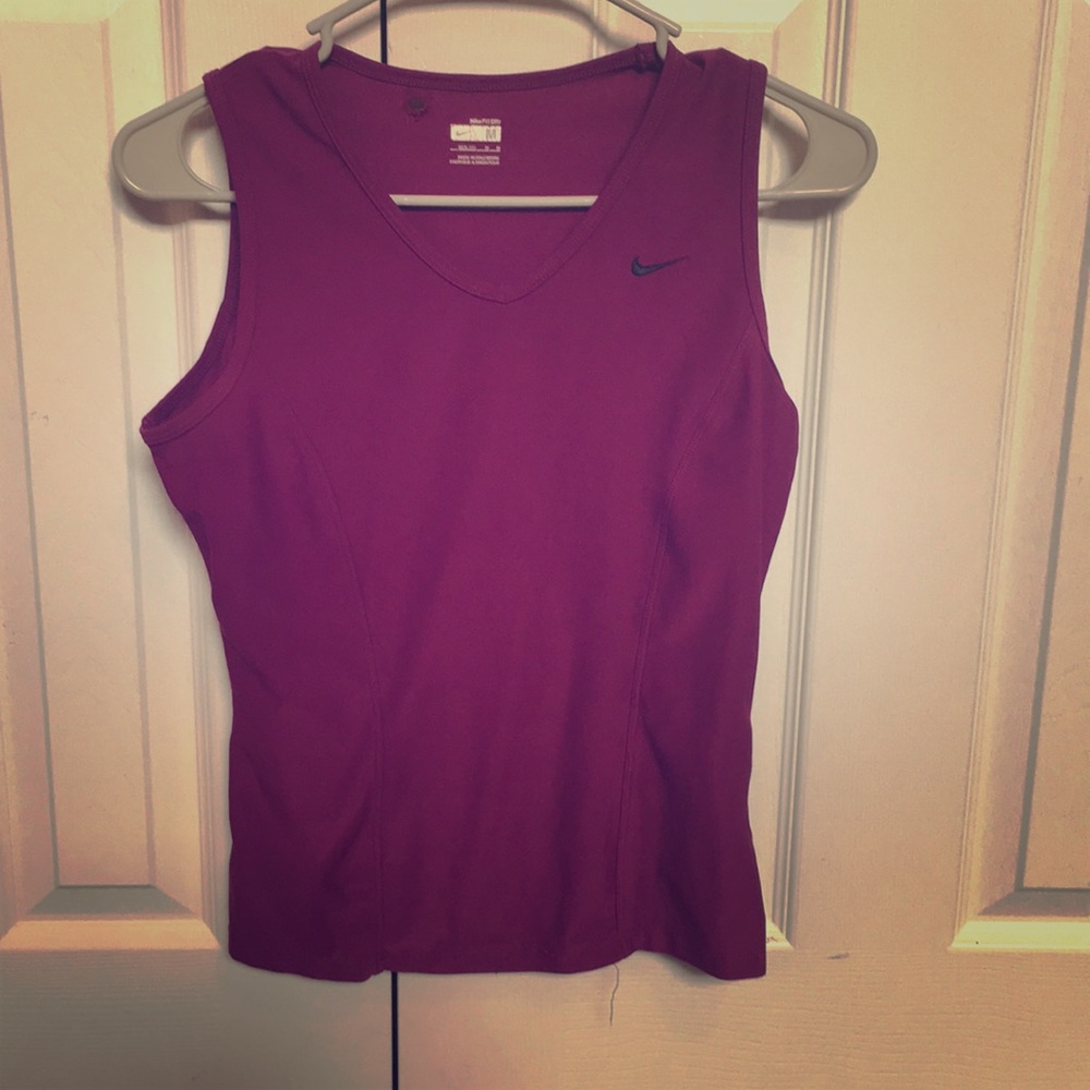 Purple, Nike tank top.